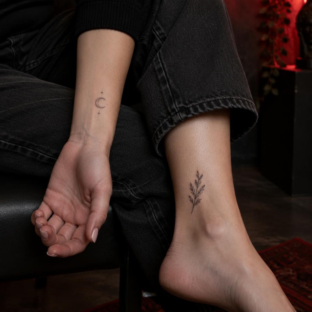 Wrist & Ankle Minis tattoo design on the body
